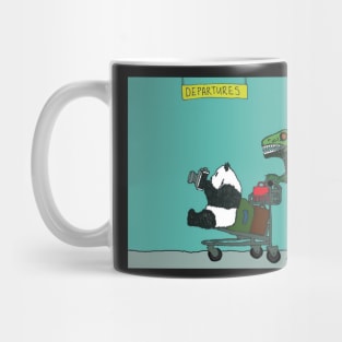 Dinosaur & Panda go on holiday Mug